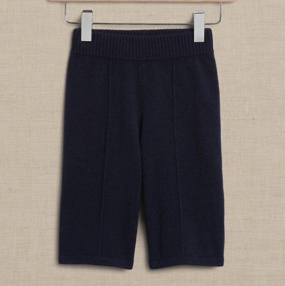 NEW Banana Republic Baby Navy Blue Cashmere Luna Pleated Wide Leg Pants 6-12M - Picture 1 of 4
